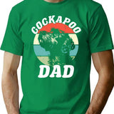 Cockapoo Dad Dog Funny Father's Day Retro Vintage T-Shirt - Green