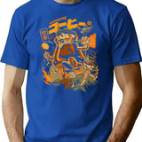 Coffecalypse T-Shirt - Retro Graphic Tee for Men & Women - Blue