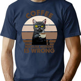 Coffee Because Murder Is Wrong (1) T-Shirt - Navy