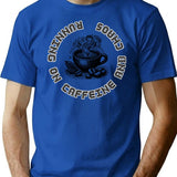 Coffee Lovers T-Shirt - Retro Graphic Tee for Men & Women - Blue
