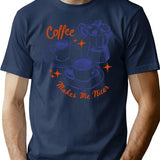 Coffee Makes Me Nicer Funny Retro Caffeine Addict T-Shirt - Navy