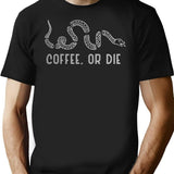 Coffee Or Die (2) T-Shirt - Retro Graphic Tee for Men & Women - Black