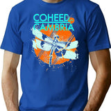 Coheed And Cambria Dragonfly T-Shirt - Retro Graphic Tee for Men & Women - Blue