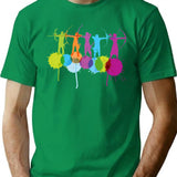Color Splash Sport Archery T-Shirt - Retro Graphic Tee for Men & Women - Green