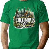 Columbus Zoo T-Shirt - Retro Graphic Tee for Men & Women - Green