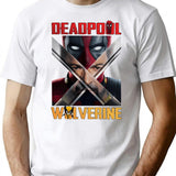 Comedic Deeaddpoolwolverine Bootleg Graphic T-Shirt - White