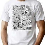 Comic Book Print White T-Shirt - Retro Graphic Tee for Men & Women - White