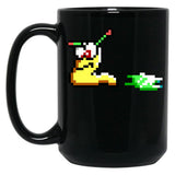 Commander Keen 4 Snail Black Coffee Mug, Gift Coffee Mug