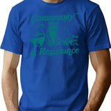 Community Is Resistance Shirt Vintage 90s Anarchist Shirt Left Political Shirt Funny Raccoon Meme Community Organizer - Blue