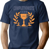 Completionists Club - Funny Gamer T-Shirt - Sarcastic Humor Graphic Tee - Navy