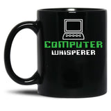 Computer Whisperer Computer Programmer Computer Repair Black Coffee Mug, Gift Coffee Mug