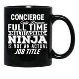 Concierge Black Coffee Mug, Gift Coffee Mug - Black