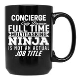 Concierge Black Coffee Mug, Gift Coffee Mug - Black