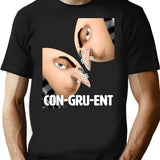Congruent T-Shirt - Retro Graphic Tee for Men & Women - Black