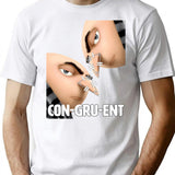 Congruent T-Shirt - Retro Graphic Tee for Men & Women - White