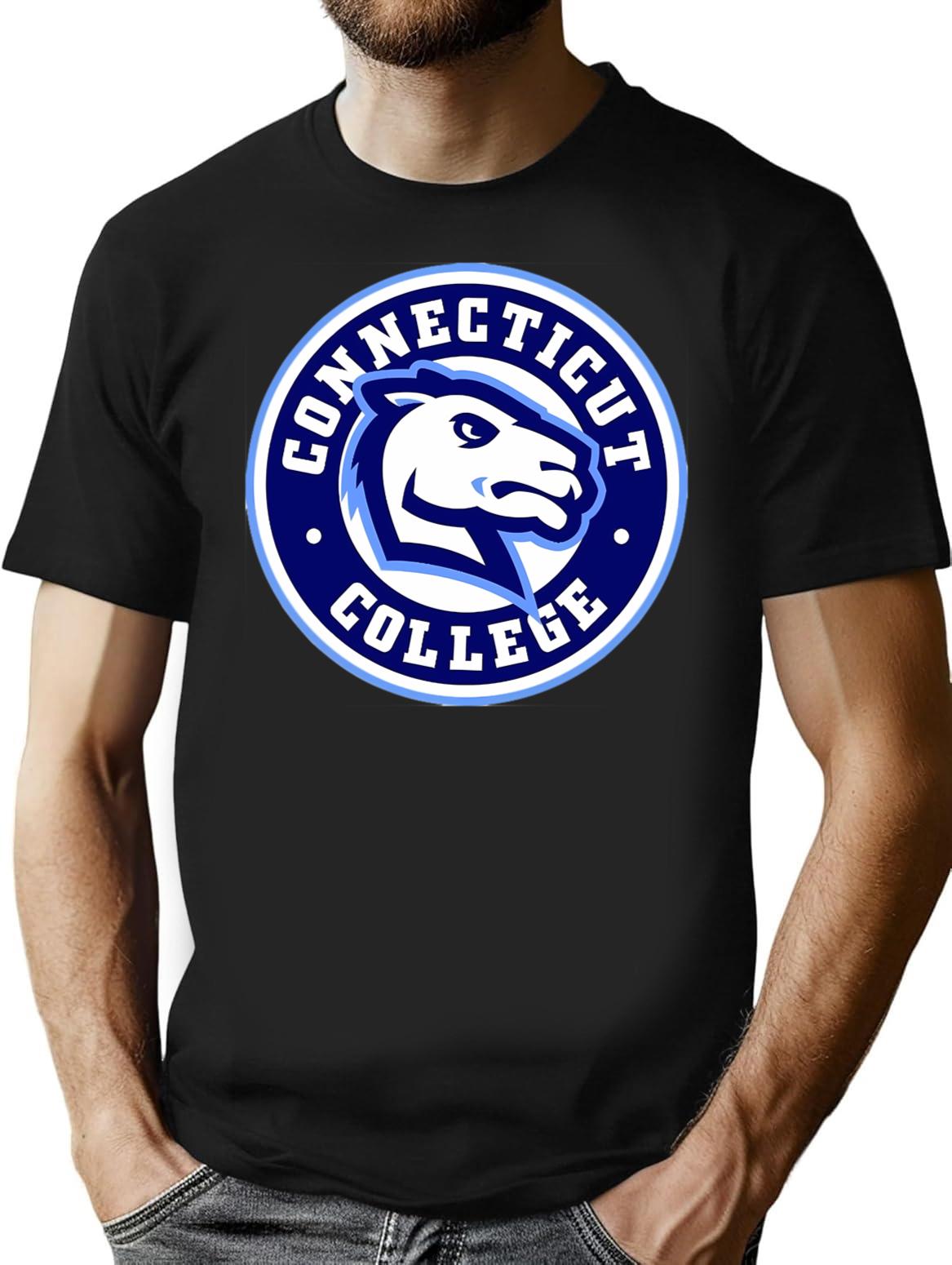 Connecticut College T-Shirt - Retro Graphic Tee for Men & Women - Black