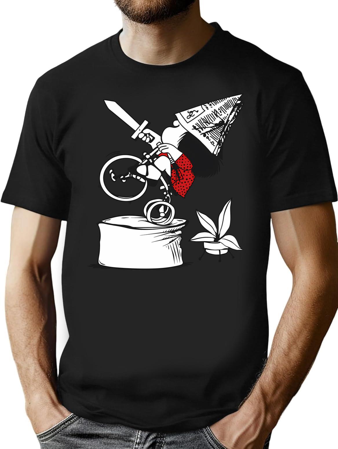 Conqueror T-Shirt - Retro Graphic Tee for Men & Women - Black