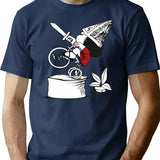 Conqueror T-Shirt - Retro Graphic Tee for Men & Women - Navy