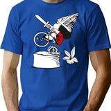 Conqueror T-Shirt - Retro Graphic Tee for Men & Women - Blue