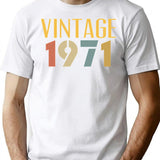 Cool 1971 Bday T-shirt Funny Vintage 54th Birthday Gift For Women Men - White