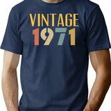 Cool 1971 Bday T-shirt Funny Vintage 54th Birthday Gift For Women Men - Navy