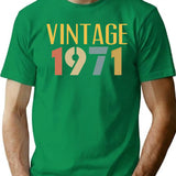 Cool 1971 Bday T-shirt Funny Vintage 54th Birthday Gift For Women Men - Green