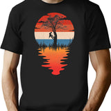 Cool Arborist Retro Vintage Sunset Style T-Shirt - Black