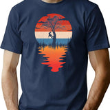 Cool Arborist Retro Vintage Sunset Style T-Shirt - Navy