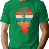 Cool Arborist Retro Vintage Sunset Style T-Shirt - Green