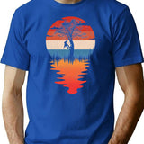 Cool Arborist Retro Vintage Sunset Style T-Shirt - Blue