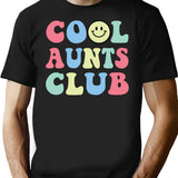 Cool Aunt Club Funny Smile Colorful Cool Aunt Club Aunties T-Shirt - Black