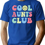 Cool Aunt Club Funny Smile Colorful Cool Aunt Club Aunties T-Shirt - Blue