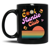 Cool Auntie Club Black Coffee Mug, Gift Coffee Mug