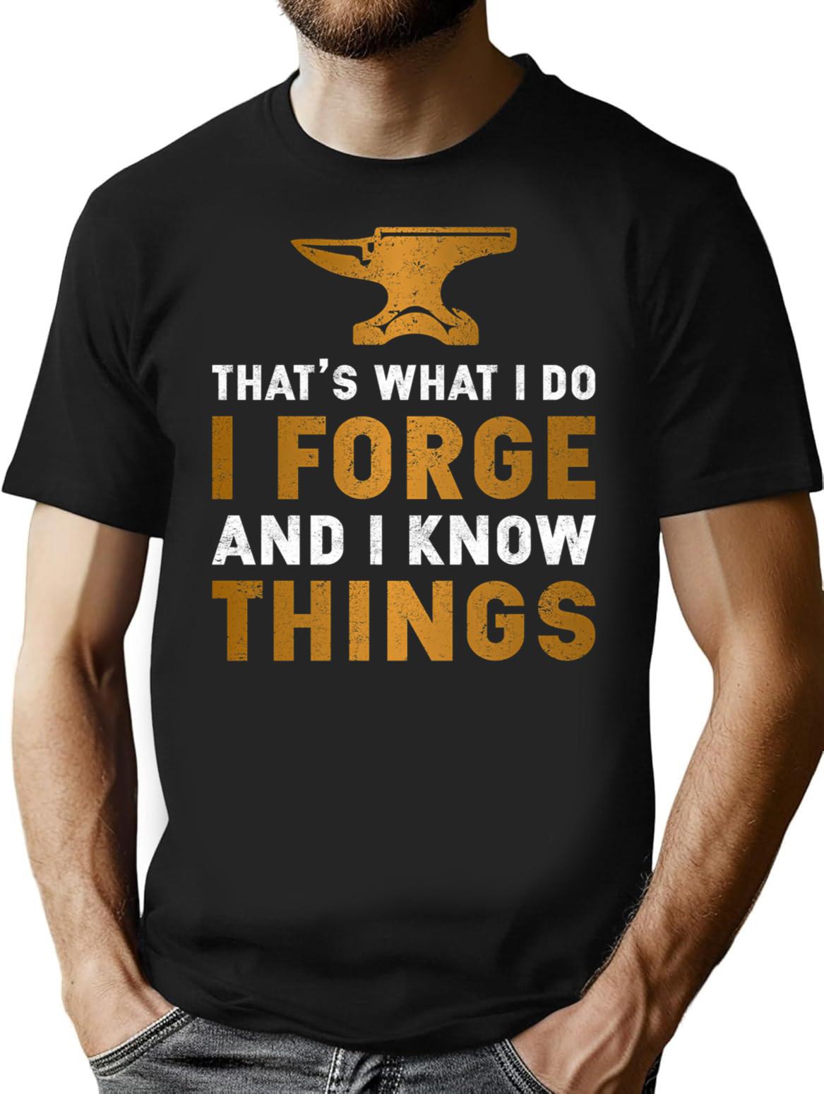 Cool Blacksmithing Vintage Blacksmith Motivational T-Shirt - Retro Graphic Casual Tee - Black