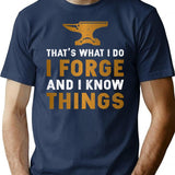 Cool Blacksmithing Vintage Blacksmith Motivational T-Shirt - Retro Graphic Casual Tee - Navy