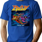 Cool Edguy Band Rocket Ride T-Shirt - Retro Graphic Tee for Men & Women - Blue