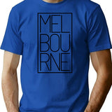 Cool Melbourne Australia Souvenir Typography Traveler Gift T-Shirt - Blue
