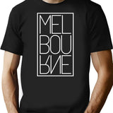Cool Melbourne Upside Down Australia Souvenir Typography Traveler Gift T-Shirt - Black