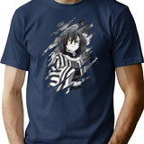 Cool Obanai T-Shirt - Retro Graphic Tee for Men & Women - Navy