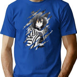 Cool Obanai T-Shirt - Retro Graphic Tee for Men & Women - Blue