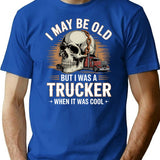 Cool Skull Funny Sayings Trucker T-Shirt - Sarcastic Humor Graphic Tee - Blue