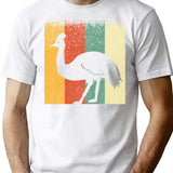 Cool Vintage Retro Cassowary Silhouette For Bird Lovers T-Shirt - White