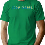 Coolbeans Vintage Retro Design T-Shirt - Retro Graphic Casual Tee - Green