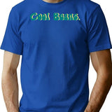 Coolbeans Vintage Retro Design T-Shirt - Retro Graphic Casual Tee - Blue