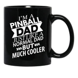 Cooler Pinball Dad Funny Pinball Black Coffee Mug, Gift Coffee Mug - Black