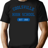 Coolsville High Vintage Style T-Shirt - Retro Graphic Casual Tee - Black