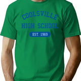 Coolsville High Vintage Style T-Shirt - Retro Graphic Casual Tee - Green