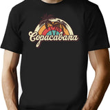 Copacabana Beach Trip T-Shirt - Retro Graphic Tee for Men & Women - Black