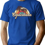 Copacabana Beach Trip T-Shirt - Retro Graphic Tee for Men & Women - Blue