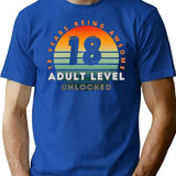 Copy Of 18 Birthday T-Shirt - Funny Birthday Gift Tee - Blue